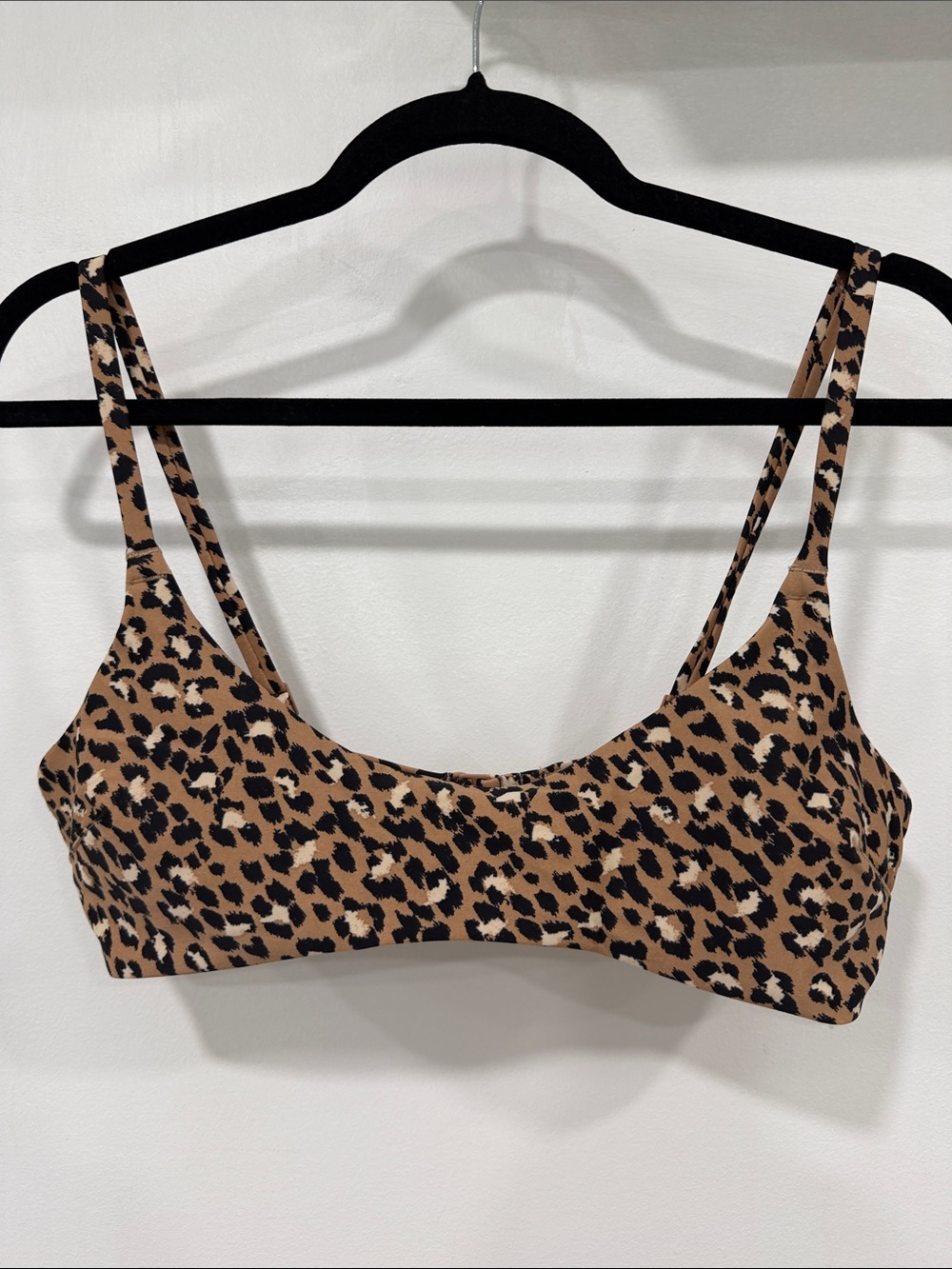 Aerie Scoop Leopard Print Swim Top